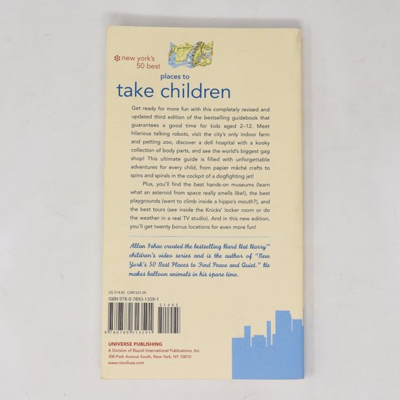 New York 50 Best Places to Take Children Allan Ishac 3rd Ed Paperback Travel NYC - Picture 2 of 13